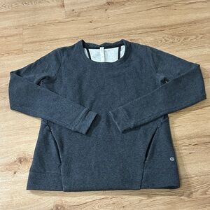 Lululemon Dark Charcoal Gray Crewneck Sweater